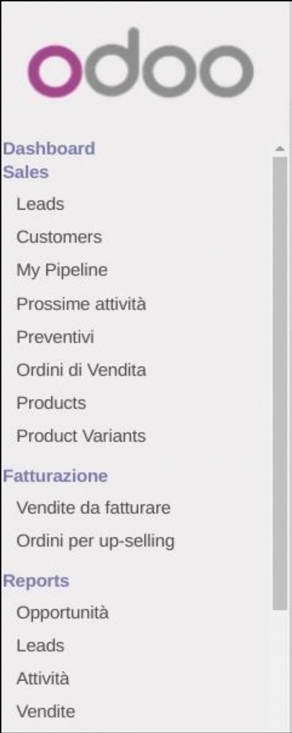 CRM ODOO: Come circa tutti i sistemi degli ultimo decennio che gestiscono i rapporti con i clienti, Odoo utilizza i concetti di base e le