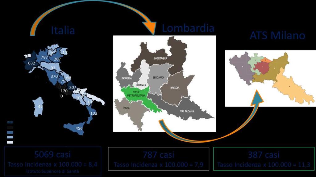 Epatite A Approfondimento : Nel 2017 si è registrata in Italia, così come in altri Paesi europei, una importante epidemia di epatite A, con un numero di casi segnalati al 22 novembre 2017 pari a 2583