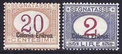 40,00 734 1936 Effigie di Vittorio Emanuele (1/7). 120,00 735 1938 Cartolina da Addis Abeba 17.12.38, affr. con Effigie Re 20 c. (2).