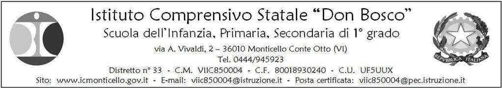 Monticello Conte Otto, 15 /02/2017 Ai revisori dei conti dell ATS n. 4 della provincia di Vicenza cod.