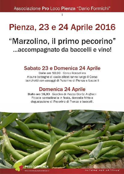 Inaugurazione Domenica 24 Aprile alle ore 10.00 Marzolino, il primo pecorino... accompagnato da baccelli e vino!