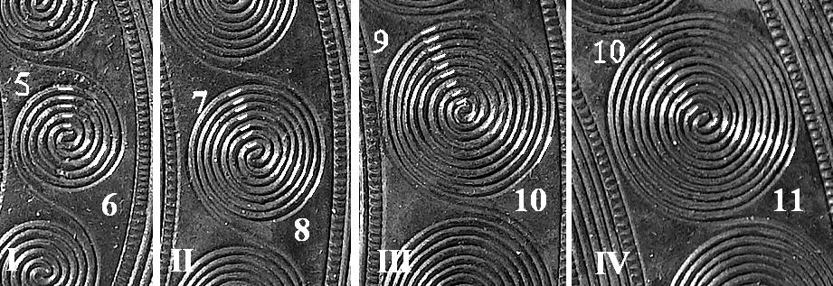 Fig.1 Il disco di Langstrup appare sulle banconote danesi. Si notino gli anelli, decorati a spirali. Fig.2 Un dettaglio della decorazione.