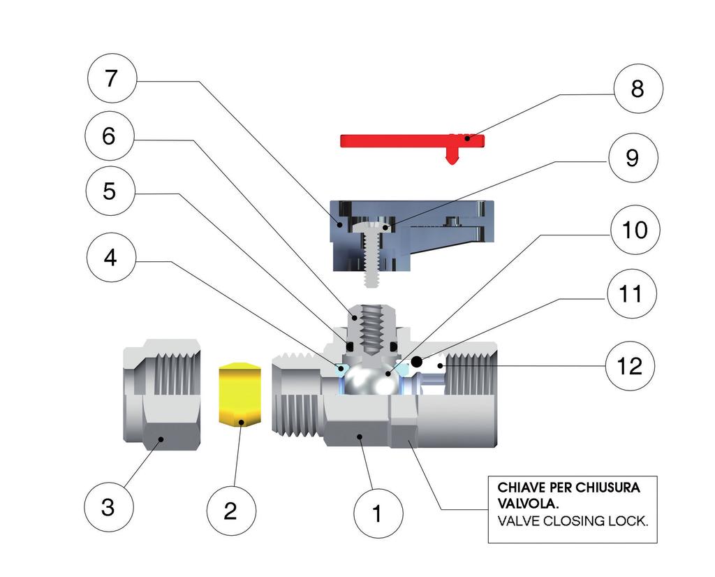 Caratteristiche Tecniche / Technical Characteristics FKM RICIEST IF REQUESTED FKM BS EN 331:1998 Tested by GL to BS EN 331:1998 Materiali e Componenti / Component Parts and Materials 1 Corpo in