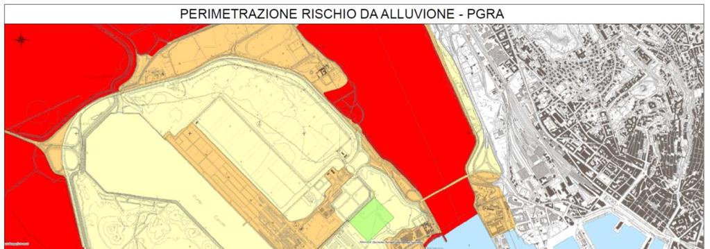 Pag. 65 di 87 In relazione all immagine precedente il terminal GNL ricade in area P1 ovvero pericolosità bassa per un tempo di ritorno superiore a 200 anni.