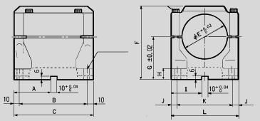 LC 4 fori di fissaggio Ø D Modello A B C D E F G H I J K L Applicabile a selfeeder LC-34 22,6 36 50 5,5 34 62 40 9 24,5 7 40 54 SFA LC-52 30 50 70 6,5 52 95 60 14 35 8 64 80 ES2, ES2V, SFB LC-52H 30