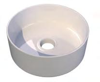 0367865 Lavabo in ceramica, senza troppo pieno Ø 410 bianco lucido BLCERLMUSA0005 118,400 0367901 Ø 410