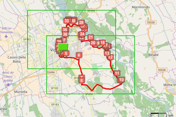 Rif. km parziali km totali Descrizione 0.5 20.9 all'incrocio semaforizzato imbocchiamo dritto il senso unico utilizzando il marciapiede sul lato sinistra 0.5 21.