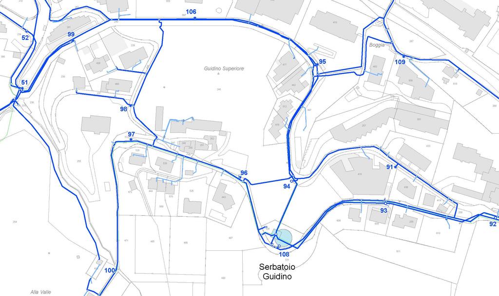 Le condotte esistenti di distribuzione AP in ghisa grigia Ø 200 / Ø 250 e in Mannesman Ø100, si presentano in condizioni precarie e possono portare al verificarsi di possibili rotture in