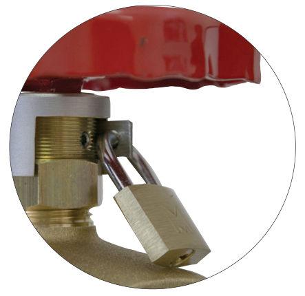 and must be lockable in normal operating position by a proper device (optional). ALL IN ONE fire brigade connection (Dry type) are equipped with a gate valve with these technical features.