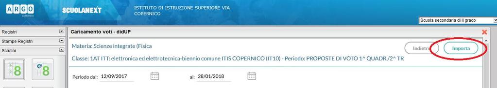 Eseguita l importazione si ritornerà alla schermata precedente con tutti i campi compilati, come riportato di seguito: In essa sono