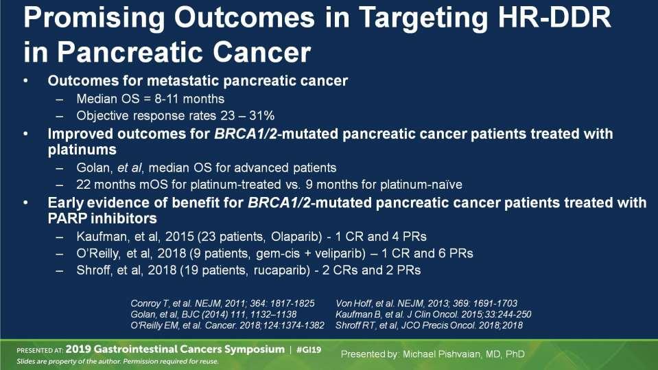 Promising Outcomes in Targeting HR-DDR in Pancreatic Cancer
