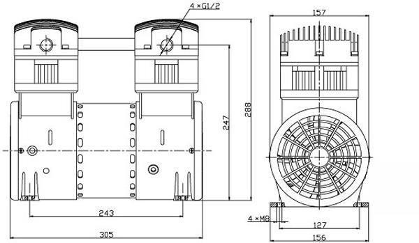 TIPO EVPP-D09 TIPO EVPP-D09 Portata Nominale l/m 140 280