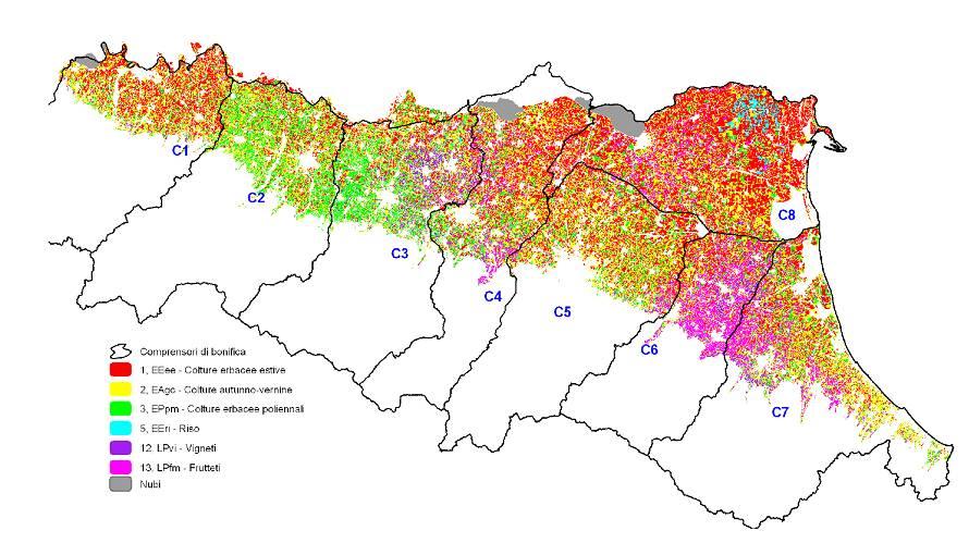 Arpa Emilia-Romagna, Servizio IdroMeteoClima COLT 2011 Aggiornamento al 15 giugno Carta delle colture in atto 2011 A cura di F. Tomei, G. Villani, V.