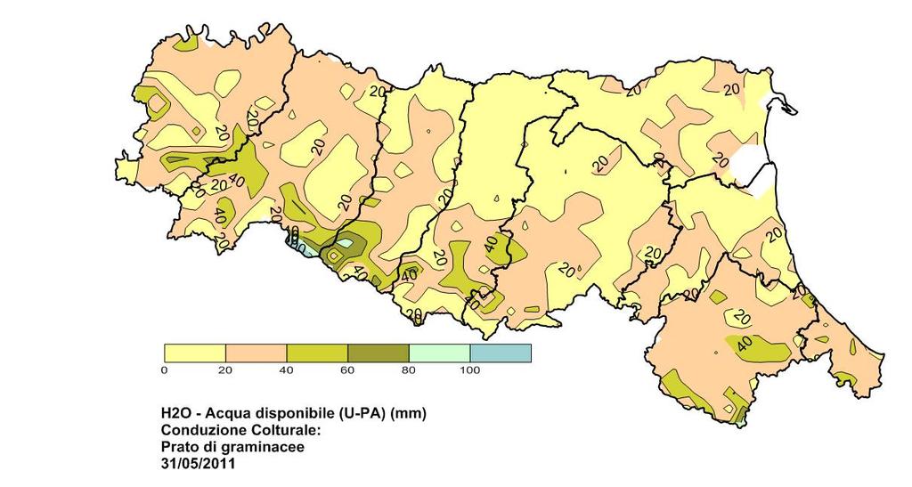 Fig. 17 Mappa dell Acqua Disponibile