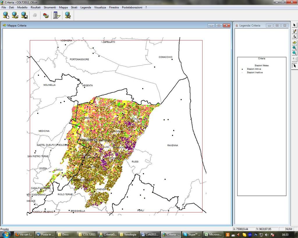 C6 - CONSORZIO DI BONIFICA DELLA ROMAGNA OCCIDENTALE La distribuzione delle classi colturali derivata dal Telerilevamento: anno 2011 CONSORZIO DI OCCIDENTALE BONIFICA Classi colturali DELLA