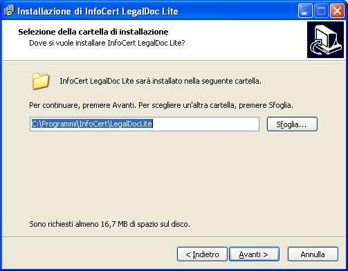 Pagina 3 1 Installazione La procedura di installazione guidata si avvia cliccando sul file eseguibile di LegalDoc Lite.