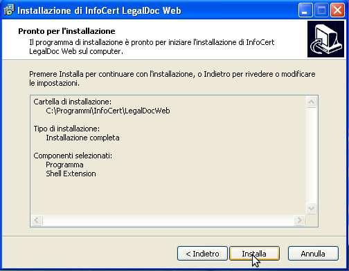 destro del mouse. Quindi occorre lasciare le impostazioni di default e premere Avanti per procedere.