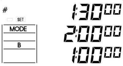 3.2. Triplo Countdown acustico / pacer (Mode B) Possono essere impostati tre countdown / pacers per scandire un processo.