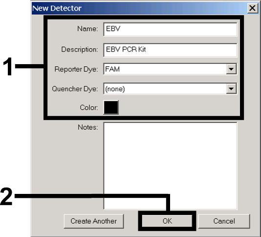 8.5.1.2 Creazione/selezione dei rilevatori Con l'ausilio del sottomenu Detector Manager che si trova in Tools assegnare al documento i rispettivi coloranti di rilevazione.