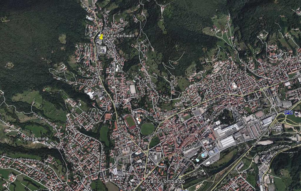 2. DATI GENERALI 2.1 Inquadramento territoriale L area industriale ex ZeroWatt oggetto di indagini è situata in via Busa, nel Comune di Alzano Lombardo (Provincia di Bergamo), in località Nese.