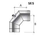 ispezione 90 curve with inspection Tappo di ispezione con guarnizione siliconica. Resistenza max C.