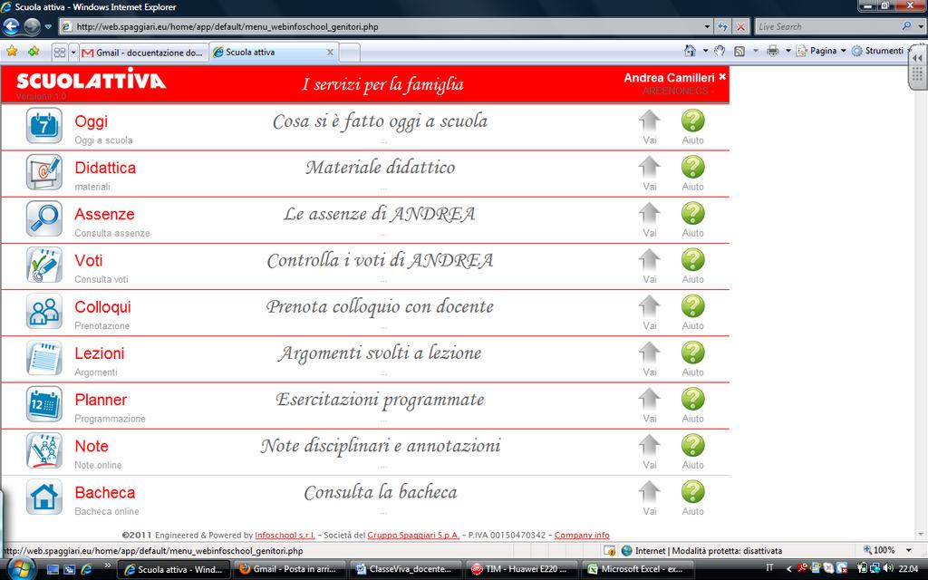 Cliccando sull icona del Periodo si visualizzerà il quadro delle medie di tutte le materie degli alunni della classe. In rosso le situazioni insufficienti, in verde le sufficienze.