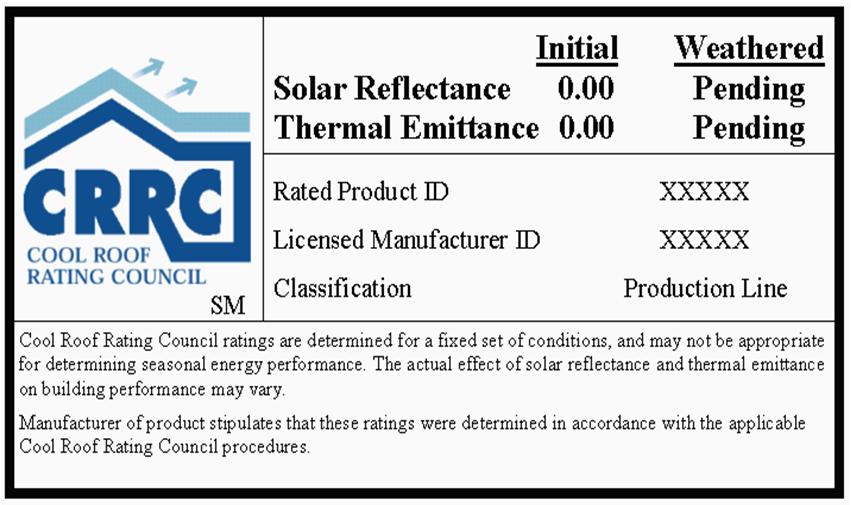 80 Cool Roof Rating Council (CRRC) - Organizzazione nata nel 1998 per sviluppare metodi di misura di riflessiva solare ed emissività termica dei prodotti per coperture edili - Non prescrive valori
