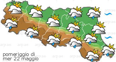 bollettino meteo regionale regional weather forecast Stato del tempo: condizioni di variabilità, con nuvolosità irregolare che si alterna a parziali e temporanee schiarite più estese in serata.