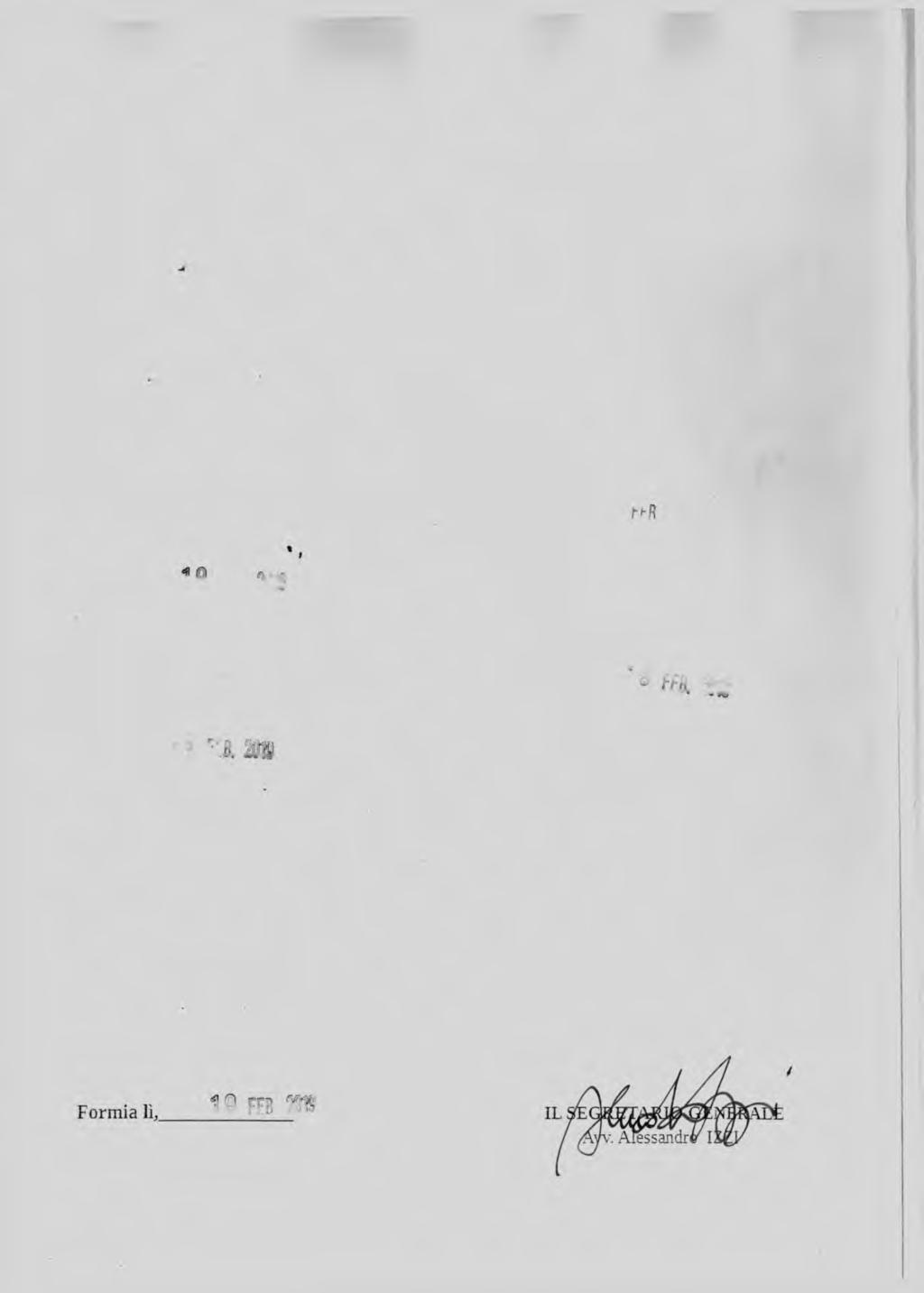 Il presente verbale viene sottoscritto come segue: IL SINDACO IL SEGRETARIO GENERALE f.to Dott.ssa Paola VILLA f.to A w. Alessandro IZZI REFERTO DI PUBBLICAZIONE (art. 124 D.Lgs., 18 agosto 2000 n.