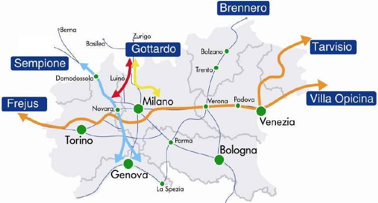 Collegamenti ferroviari continentali Con l apertura del Gottardo intervenuta nel 2016 e grazie ai prossimi upgrade previsti