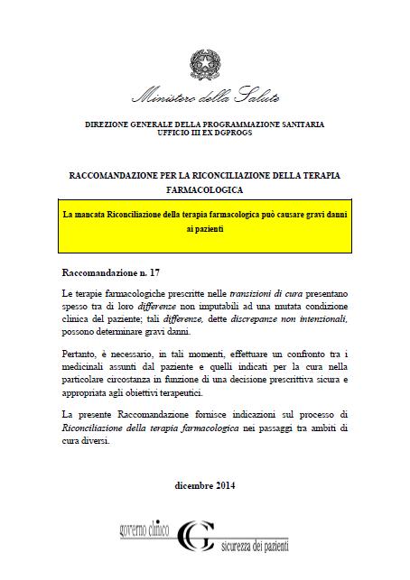 Raccomandazione ministeriale n