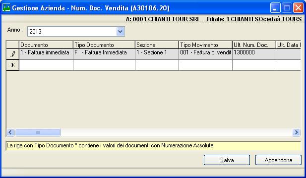 5. NUMERAZIONE DELLE FATTURE PER L ANNO NUOVO (ART. 1 DEL D.L. N. 216 DEL 11 DICEMBRE 2012) Le note riportate di seguito illustrano alcune soluzioni operative al fine di assolvere le disposizioni dell articolo 1 del D.