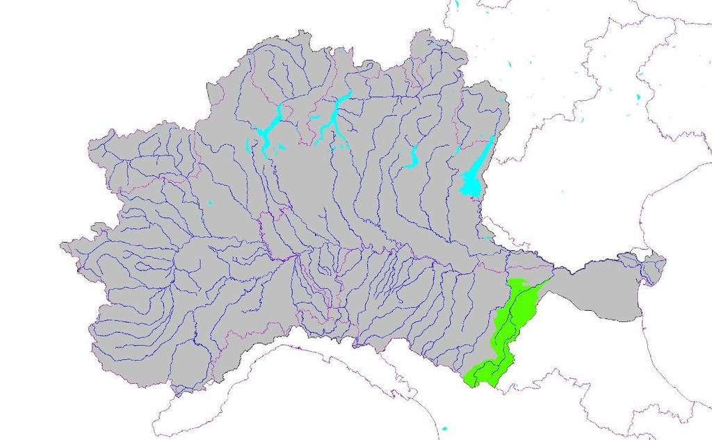 Figura 1 Inquadramento bacino Più in dettaglio, il sistema fluviale del F.