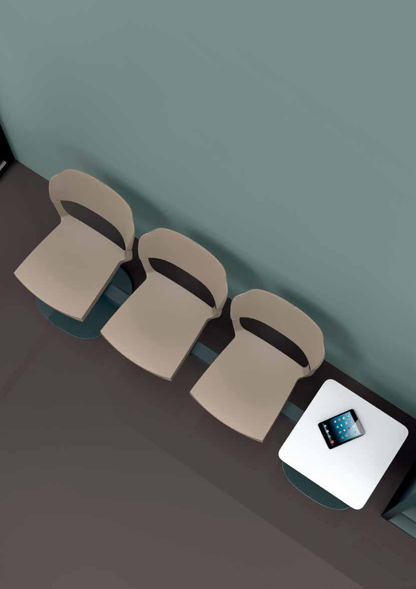 Beam-type multiple seating system.