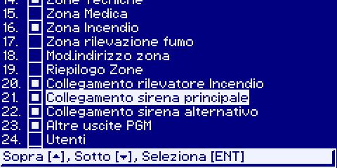 del modulo. Per programmare la PGM è necessario inserire un indirizzo corretto ed univoco. Impostando la funzione della PGM l installatore definirà per quale evento di sistema questa sarà attivata.