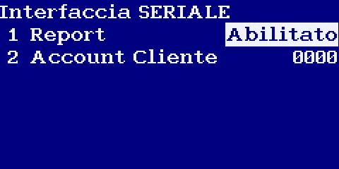 Account Cliente Selezionare il codice cliente fornito all utente dalla centrale Operativa.