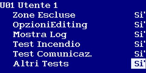 Nota: Se il Timer non è assegnato alla tastiera l utente potrà controllare il sistema senza alcuna limitazione di tempo.