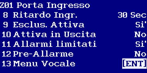 PROGRAMMAZIONE VOCALE DELLE ZONE Wizard KM24G Descrizione Funzioni Display KM24A/G Le centrali della serie PXX posseggono una sezione audio integrata da utilizzare nella composizione dei messaggi