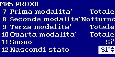 Wizard KM24G Descrizione Funzioni Display KM24A/G Nascondi Stato Questa funzione consente all utente di nascondere lo stato di Inserimento e/o