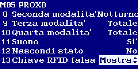 Se impostato su Sì in fase di inserimento l inseritore mostrerà tutte le informazioni visive legate allo stato di ogni singola area ; dopo circa 30