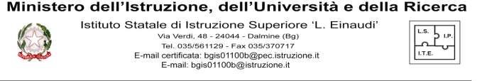 Prot. n. 222/A15b Dalmine, 13 Gennaio 2016 A TUTTI I DOCENTI dell ISIS L.