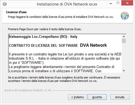 10. Appare la seguente finestra relativa alla licenza d'uso del software: 11.