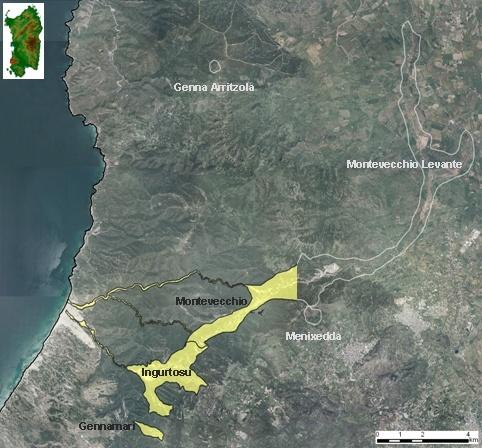 MACRO AREA MONTEVECCHIO PONENTE Montevecchio Ingurtosu Gennamari COMUNE Arbus - Guspini PROVINCIA Sud Sardegna AREA VASTA (km 2 ) 53 FOGLIO CTR 1:50.000 546 ULTIMO CONCESSIONARIO Igea S.p.A. POSIZIONE AMMINISTRATIVA Rinuncia Notifica dell inquinamento all Assessorato della Difesa dell Ambiente della Sardegna ai sensi dell art.