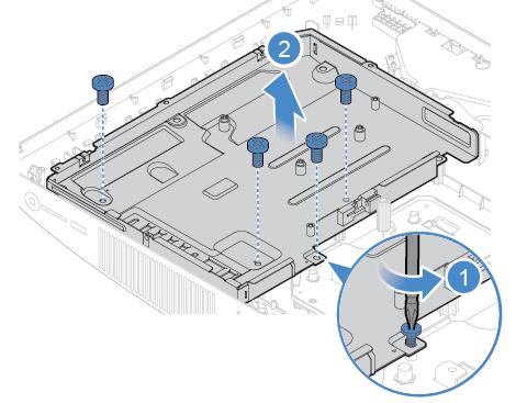 4. Rimuovere il microprocessore. Consultare la sezione "Sostituzione del microprocessore" a pagina 47. 5. Rimuovere il modulo di memoria.