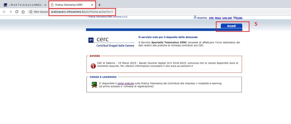 http://praticacerc.infocamere.it/ptcr/home.action?x=1 5.