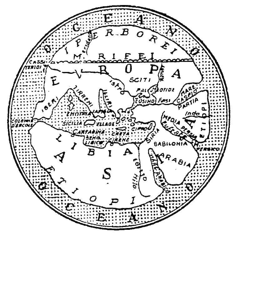 Fig. 1 La prima descrizione dell ecumene nel VI secolo a.