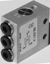 mountable on bracket 08.022.4 - OR SINGOLO M5 elemento OR, attacchi filettati M5 OR element, M5 threaded ports 08.026.