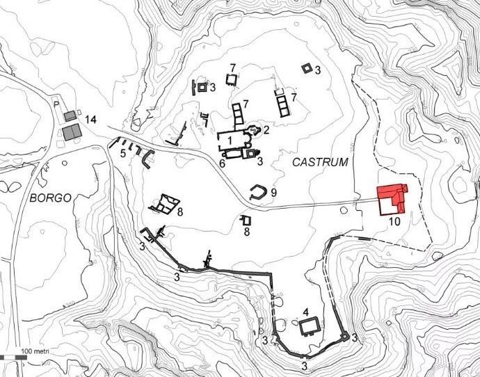 INFORMAZIONI STORICHE RELATIVE AL PERCORSO DI VISITA CASTELSEPRIO Mappa A Pianta del parco archeologico di Castelseprio.