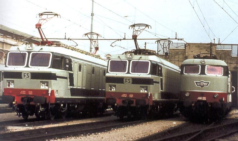 Le locomotive ad azionamento elettronico E.632.001, E.633.001 e E.444.