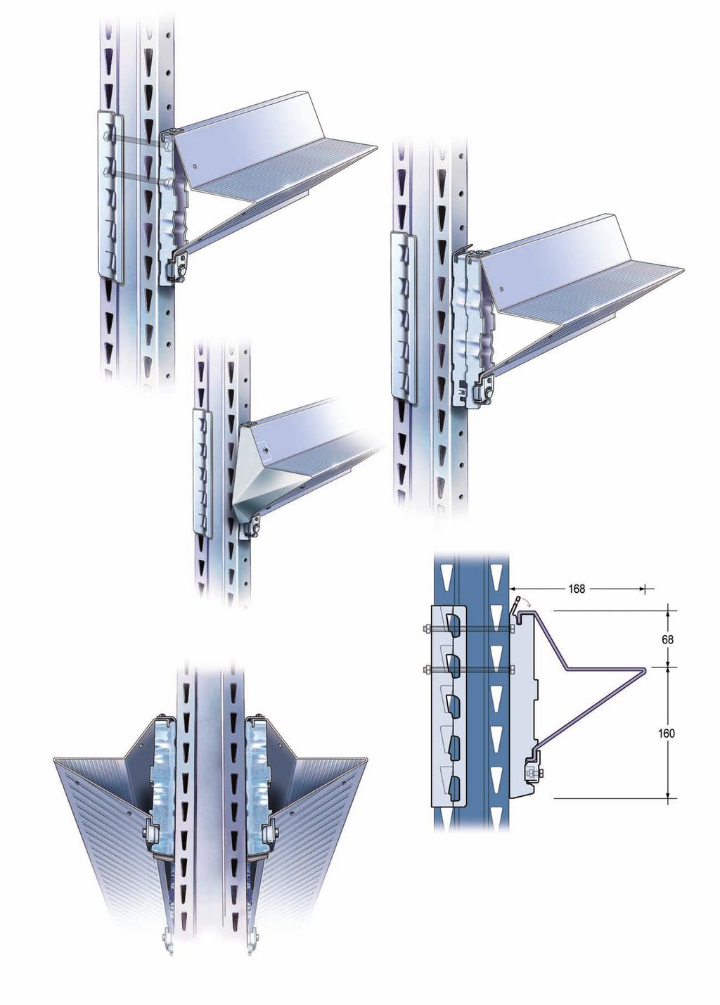 PUSH BACK Tutte le serie di portapallet di produzione METALSISTEM sono particolarmente adatte per applicazioni PUSH BACK.